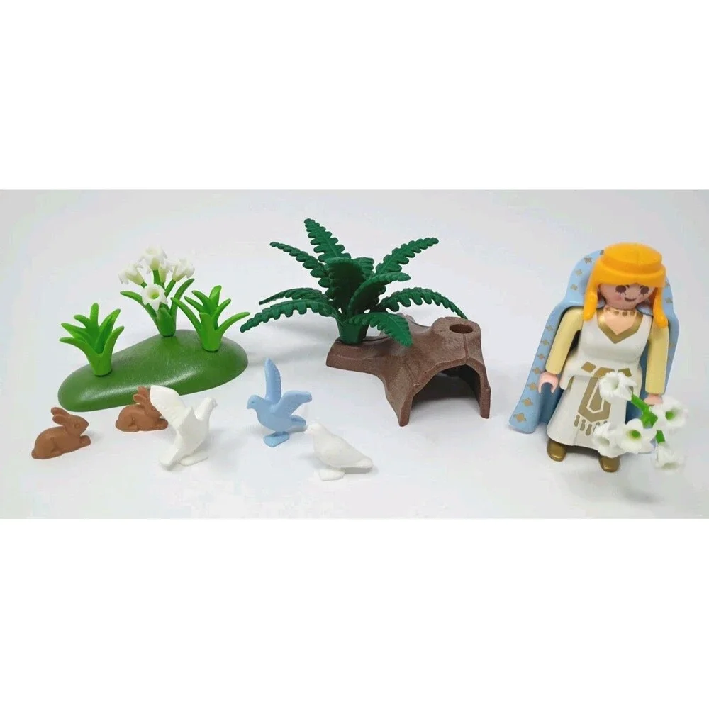1995 Playmobil #3836 The Good Fairy Magic Series Doves & Rabbits Incomplete